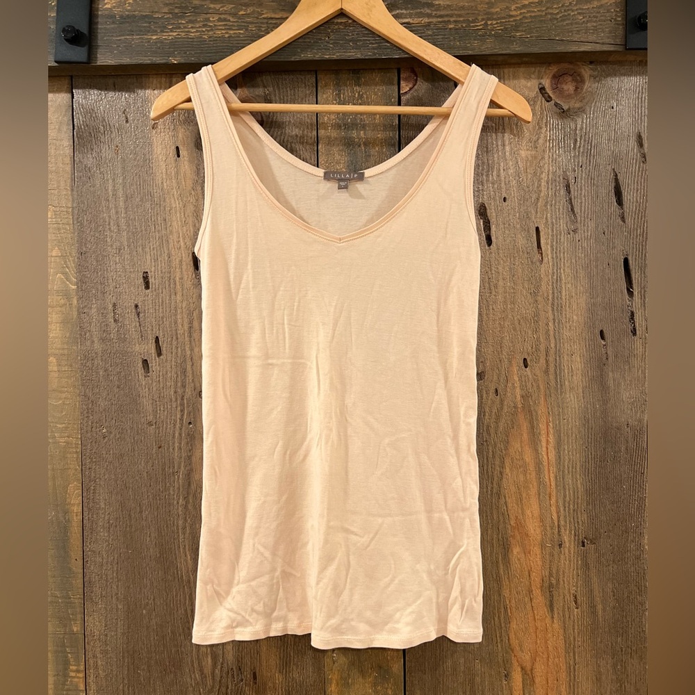 Lilla P v-neck 100% Pima cotton tank Large